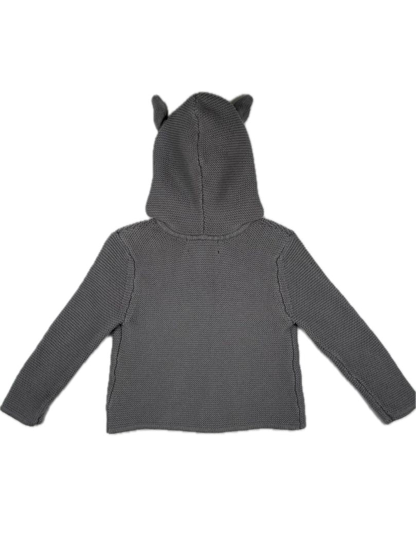 3/3T Victoria Beckham for Target, Grey, Hooded button-up cardigan w/ animal ears