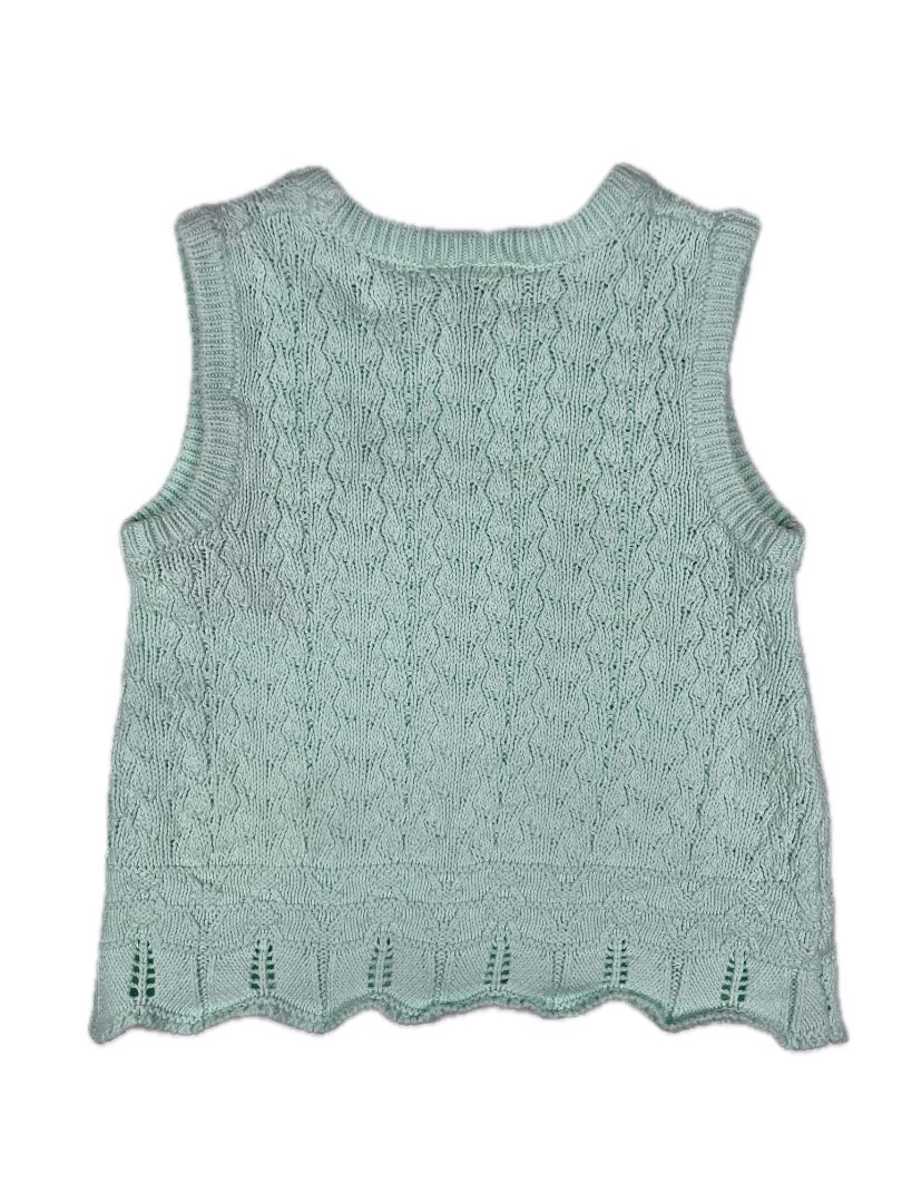 5/5T Nicole Miller, Green, Sleeveless knitted mint sweater vest