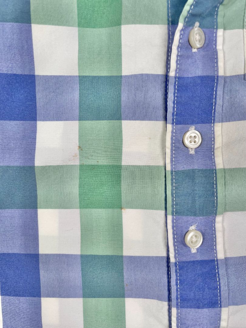 2/2T J.Crew Crewcuts, Green, Long-sleeve plaid button up shirt blue/green