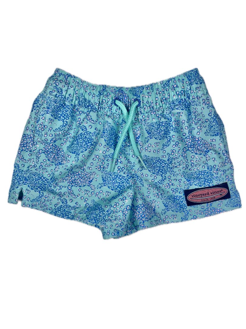 3-6 mo Vineyard Vines, Green, Mosaic turtle print swim trunks, blue/green/pink