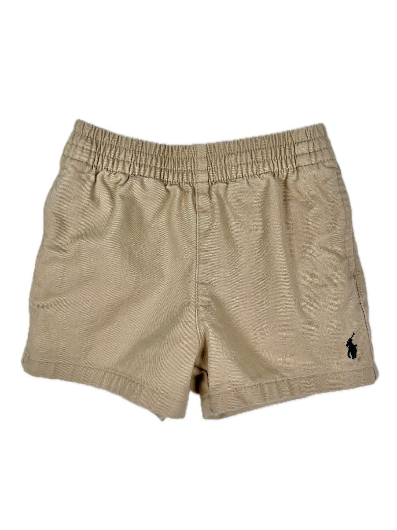 6 mo Ralph Lauren, Brown, Elastic pull-on khaki shorts