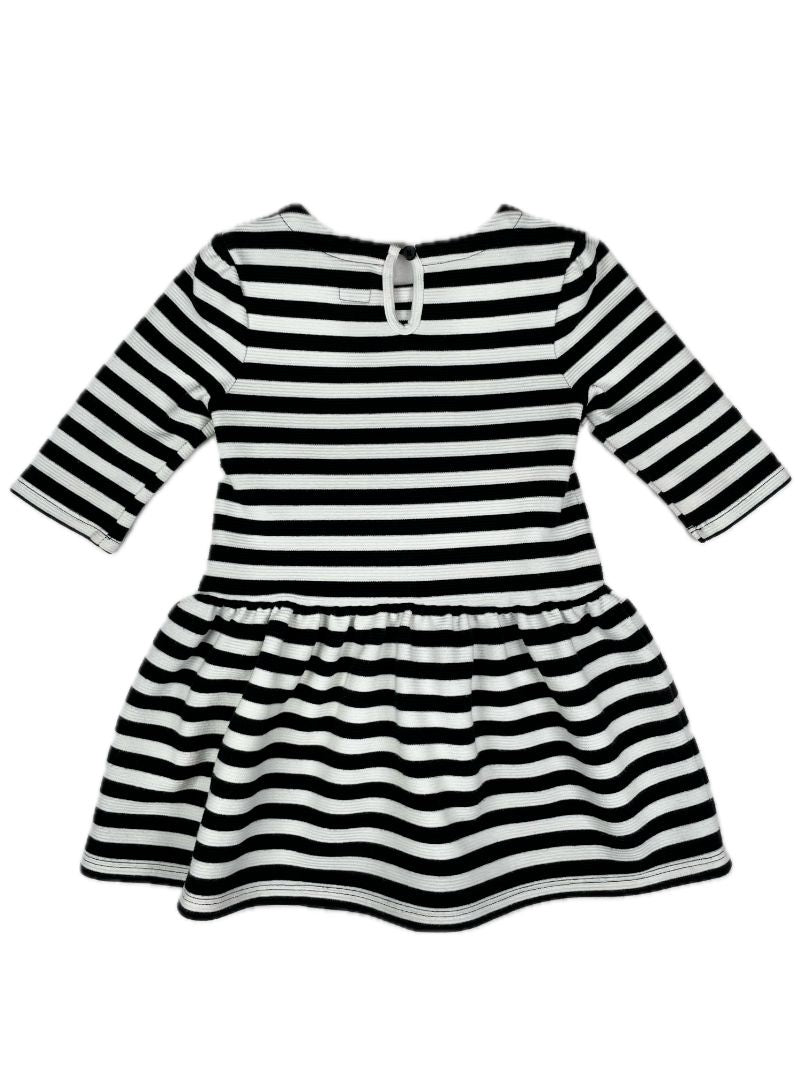 3/3T babyGap, Black, Heavy cotton black & white striped dress