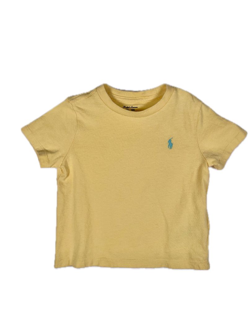 18 mo Ralph Lauren, Yellow, Short-sleeve t-shirt w/ teal polo emblem