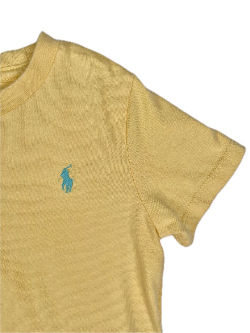 18 mo Ralph Lauren, Yellow, Short-sleeve t-shirt w/ teal polo emblem