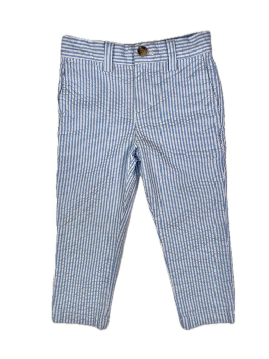3/3T Vineyard Vines, Blue, Seersucker pants, blue/white vertical stripes