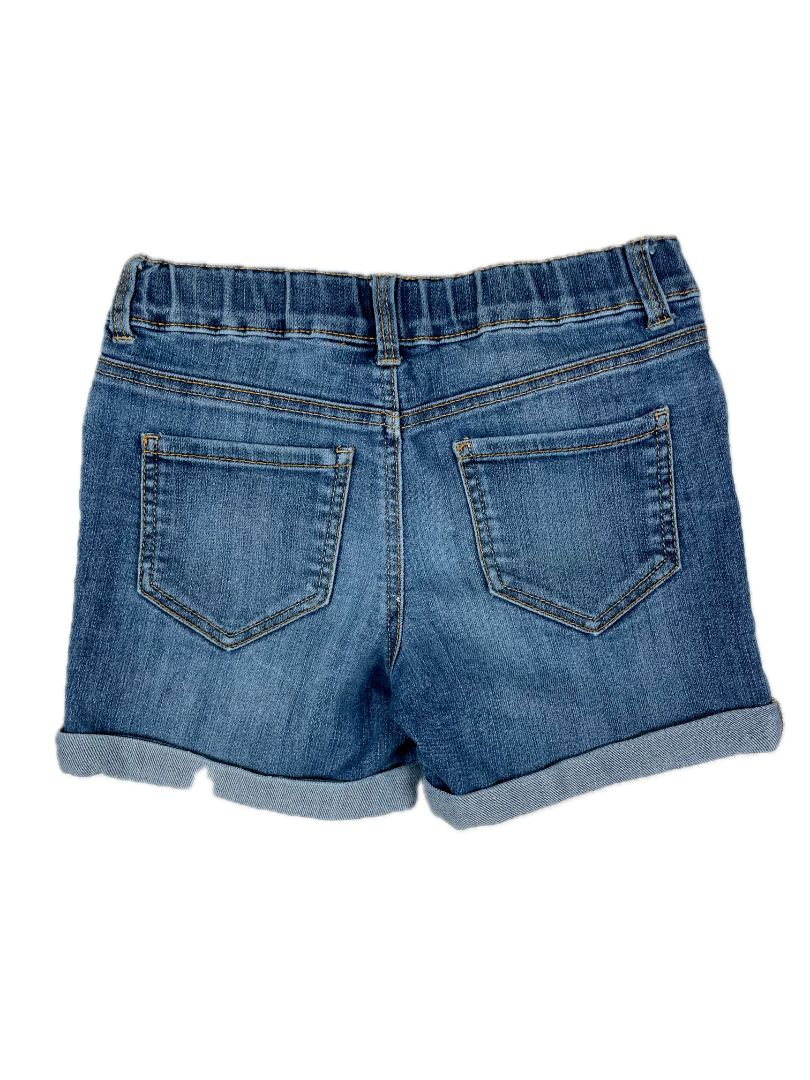 5/5T OshKosh B'Gosh, Blue, Pull-on denim shorts w/ snap button