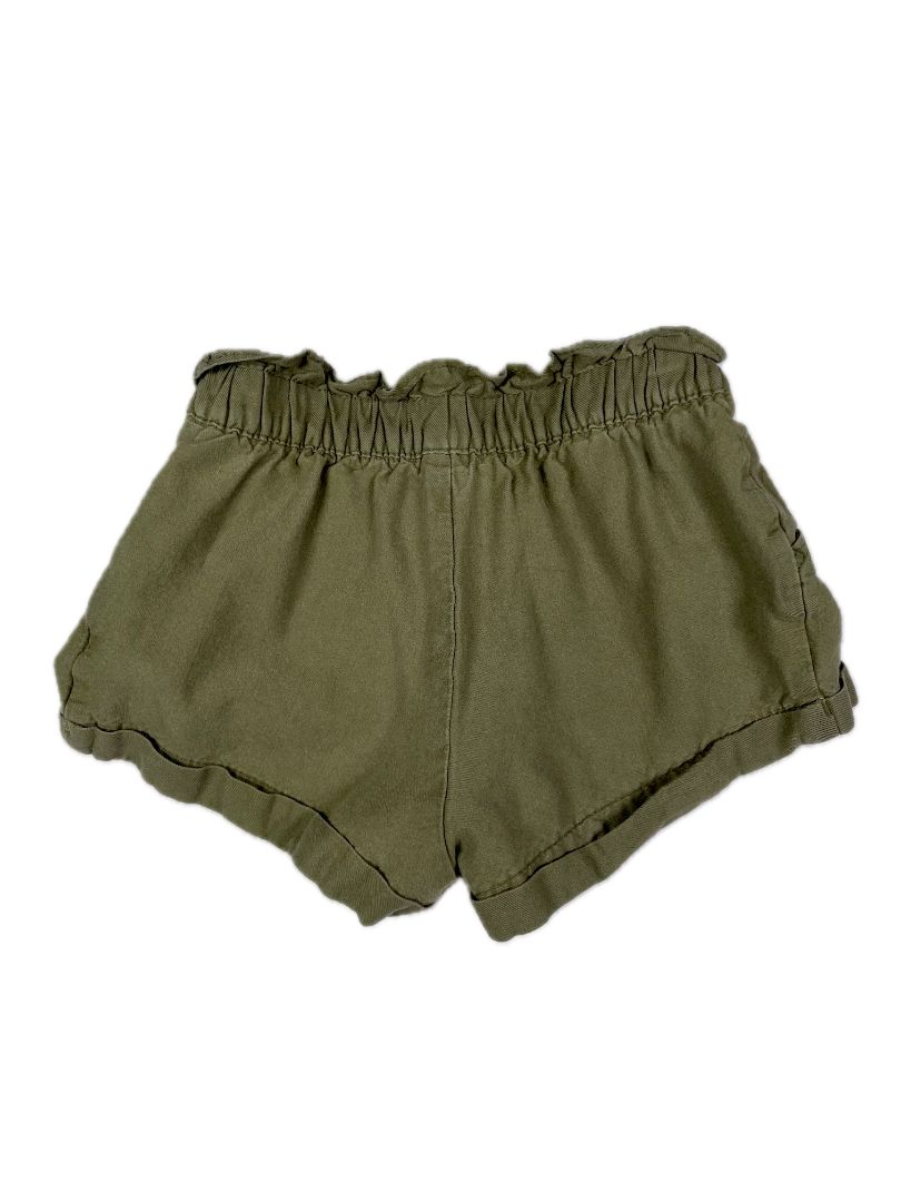 3/3T babyGap, Green, Ruffle top pull-on shorts, decorative tie