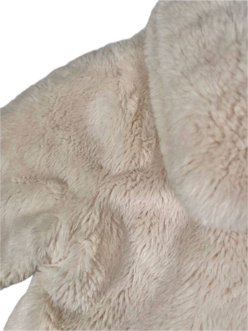 3/3T Rare Editions, Cream, Soft faux fur cropped jacket w/ collar