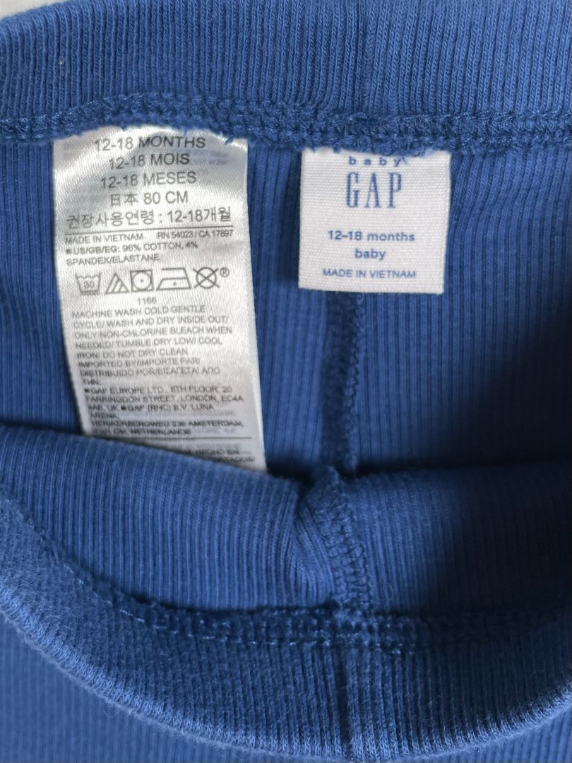 12-18 mo, babyGap, Blue, Ribbed cartwheel shorts
