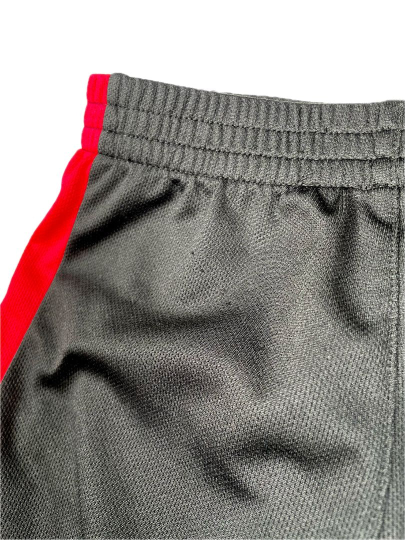 6X, Adidas, Black, Activewear elastic shorts w/ pink sides & logo