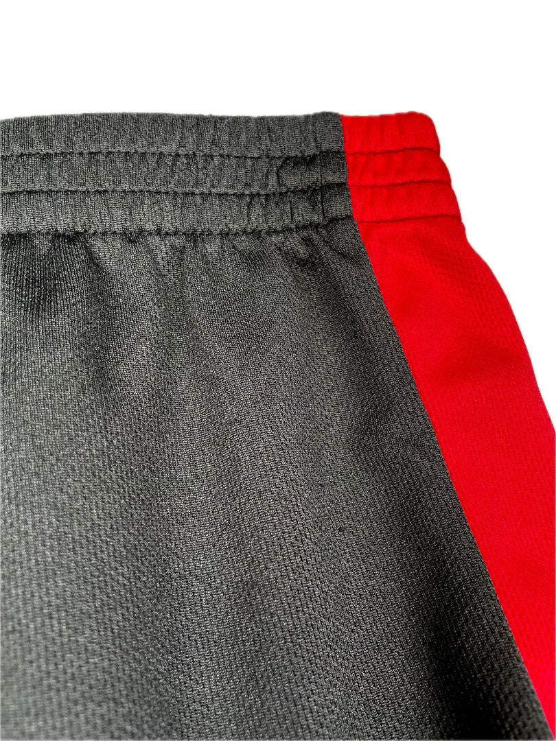 6X, Adidas, Black, Activewear elastic shorts w/ pink sides & logo