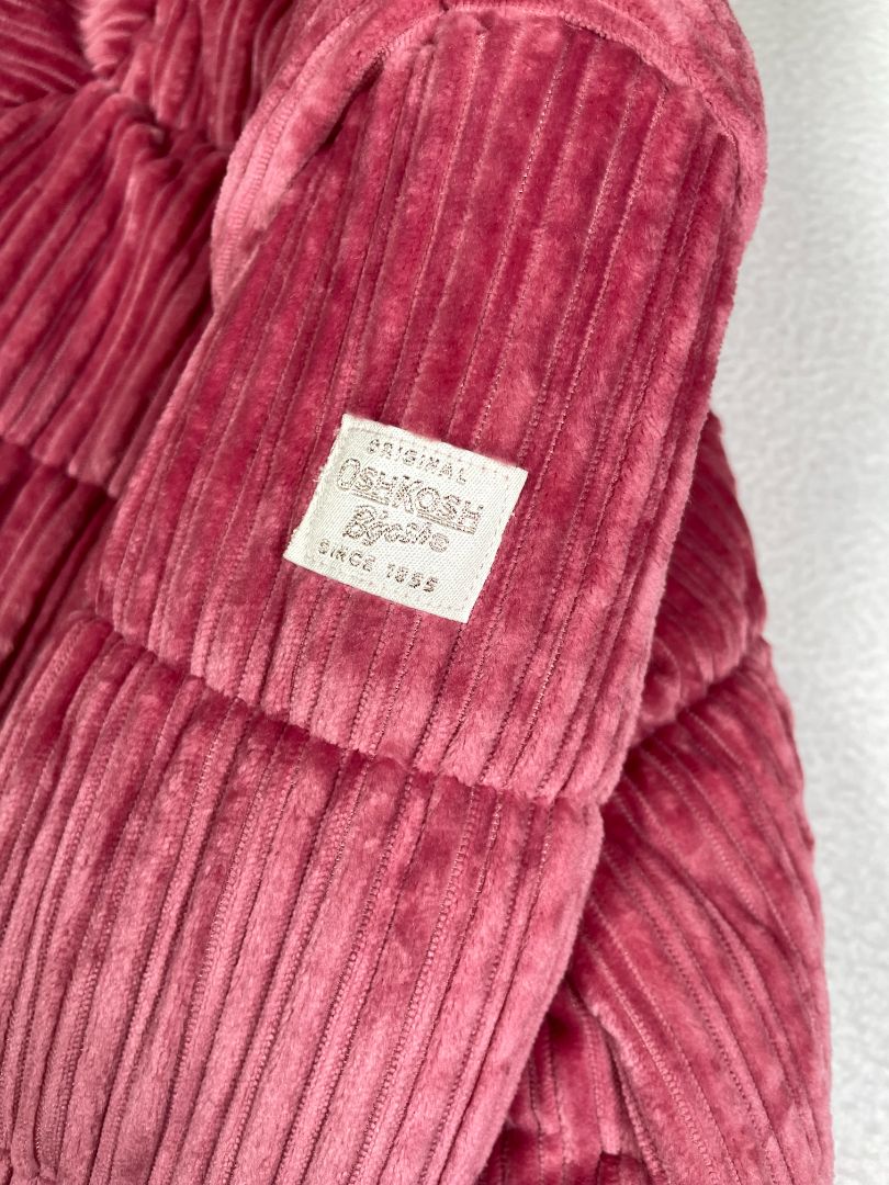 4/4T, OshKosh B'Gosh, Pink, Quilted corduroy coat