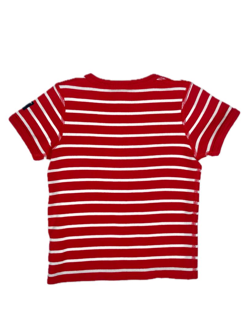 12-18 mo Polarn O. Pyret, Red, Short-sleeve striped t-shirt, red/white