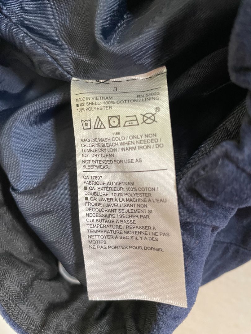 3/3T Janie and Jack, Blue, Velvet pants, adjustable waist