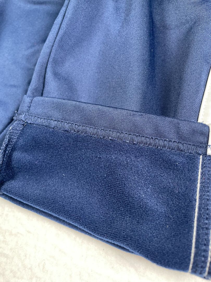 2/2T Adidas, Blue, Medium-weight pull-on activewear pants, white 3-stripe sides, pockets