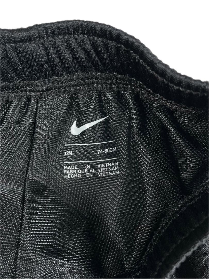 12 mo, Nike, Black, Mesh activewear shorts w/ pink swoosh