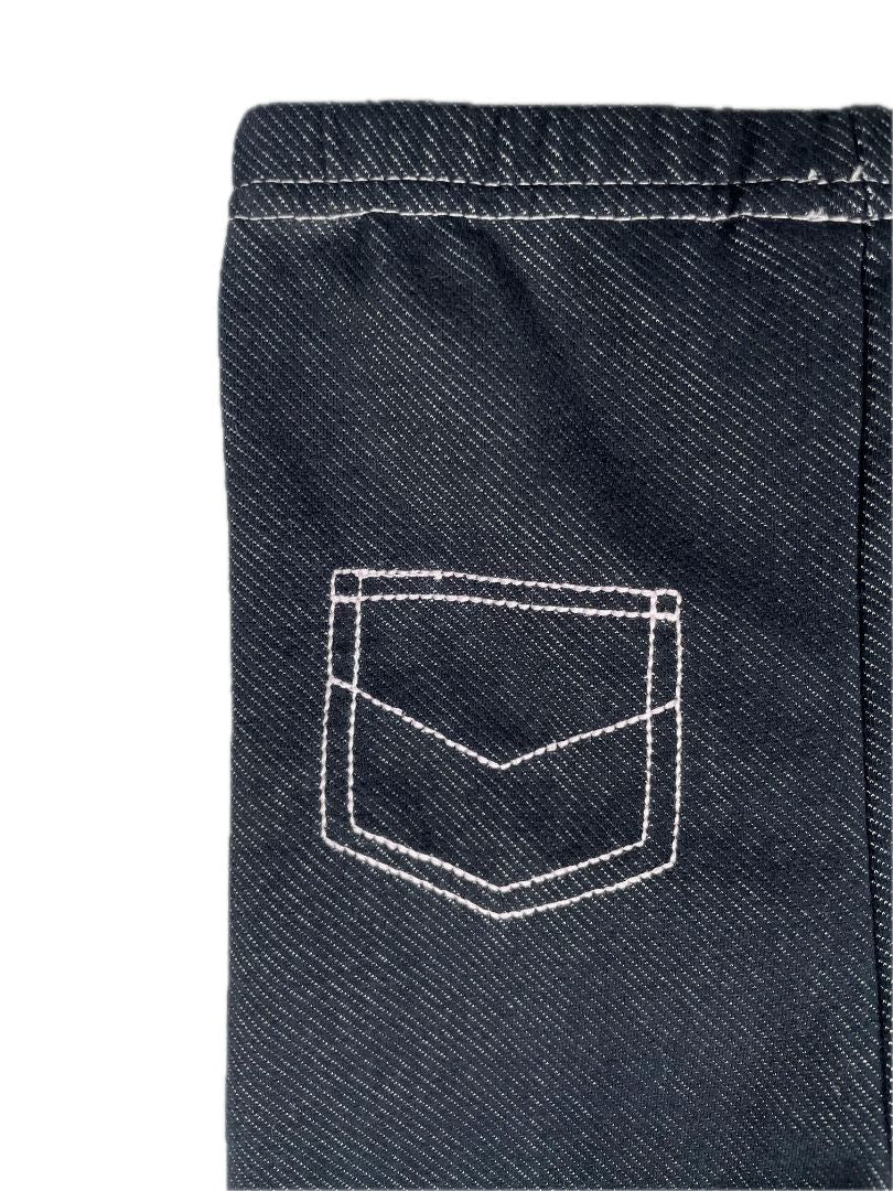 18 mo Bon Bébé, Black, Legging w/ stitched faux pockets on back