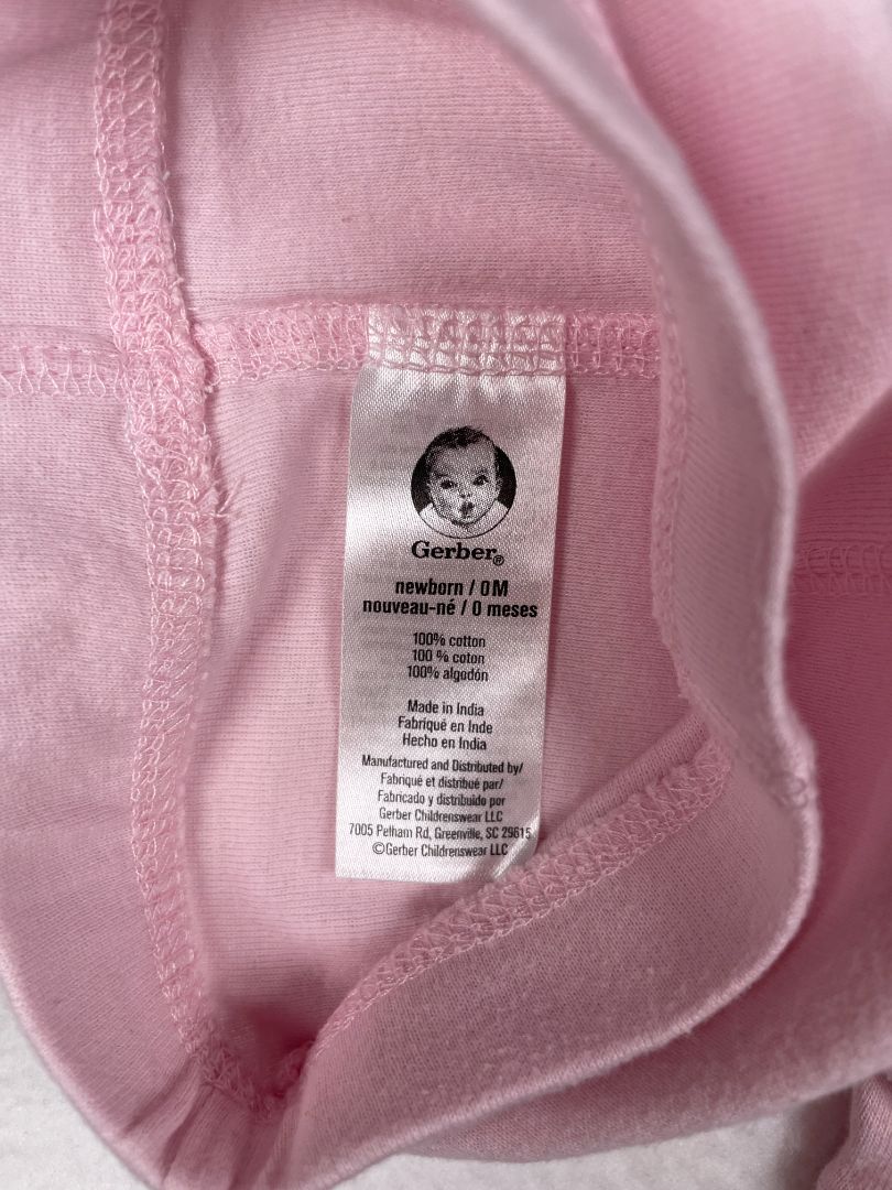 0 mo / Newborn, Multi-Brand, Pink, Baby bundle - 3 pairs leggings, bow headband, cat print beanie