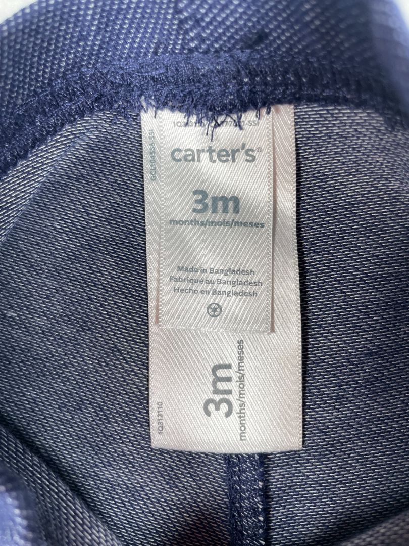 3 mo, Carter's, Blue, Baby faux denim leggings