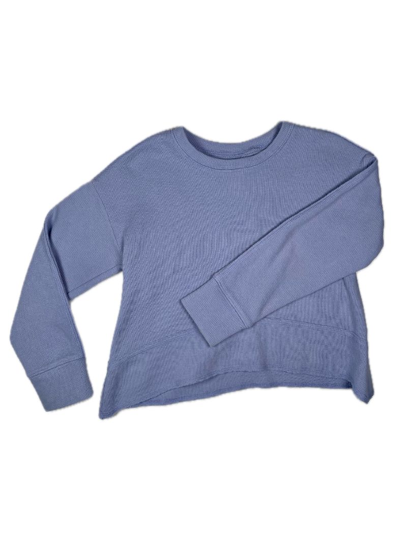 6/6X, OshKosh B'Gosh, Purple, Long-sleeve waffle-knit shirt, keyhole back