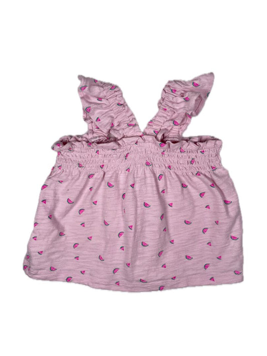 2/2T, babyGap, Pink, Watermelon print tank top, smocked chest w/ elastic ruffle straps