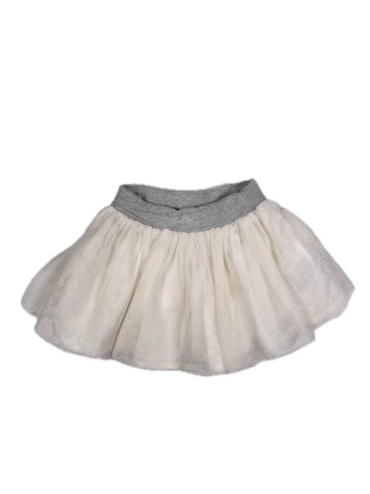 18-24 mo, babyGap, Cream, Pull-on tulle skirt, grey waistband