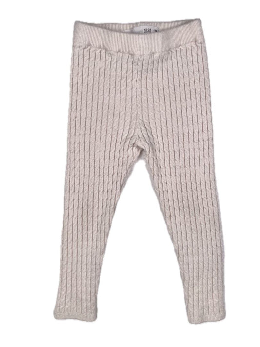 18-24 mo, Zara, Cream, Cable knit pull-on leggings