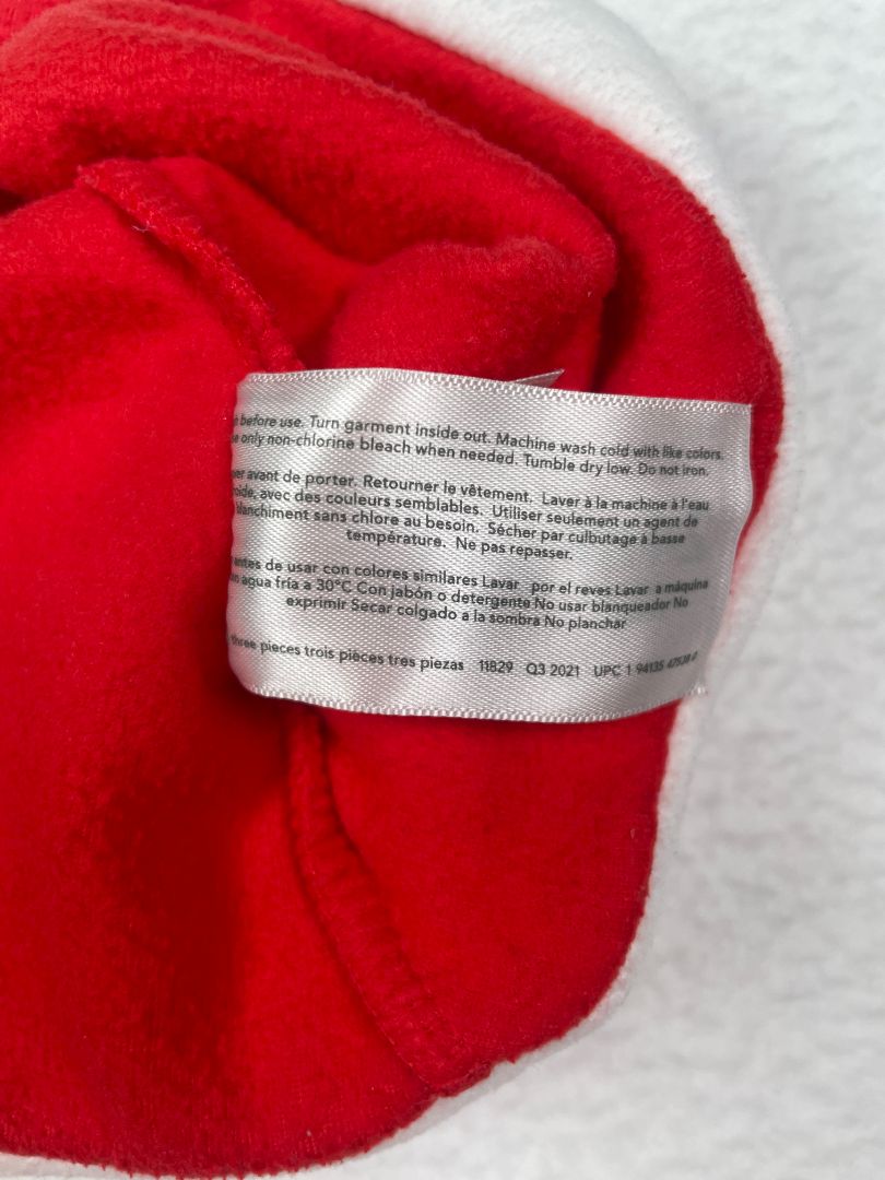 24 mo, Carter's, Red, Santa fleece long-sleeve dress + hat SET