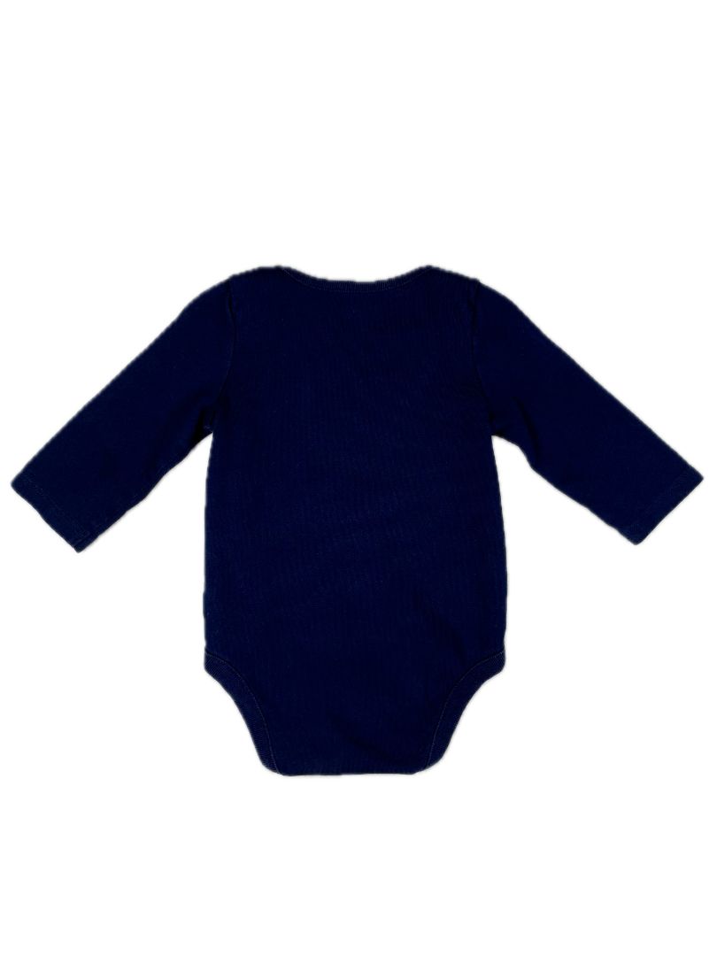 3-6 mo, babyGap, Blue, "My daddy loves me this much" long-sleeve bodysuit, red