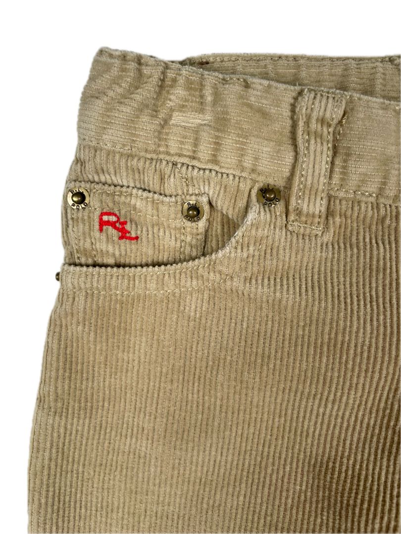 3/3T, Polo Ralph Lauren, Brown, Corduroy pants, zip/snap, adjustable