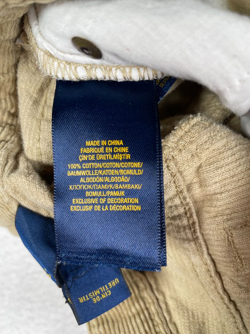 3/3T, Polo Ralph Lauren, Brown, Corduroy pants, zip/snap, adjustable