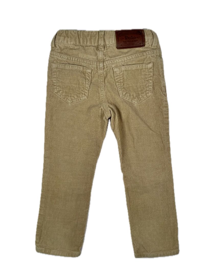 3/3T, Polo Ralph Lauren, Brown, Corduroy pants, zip/snap, adjustable