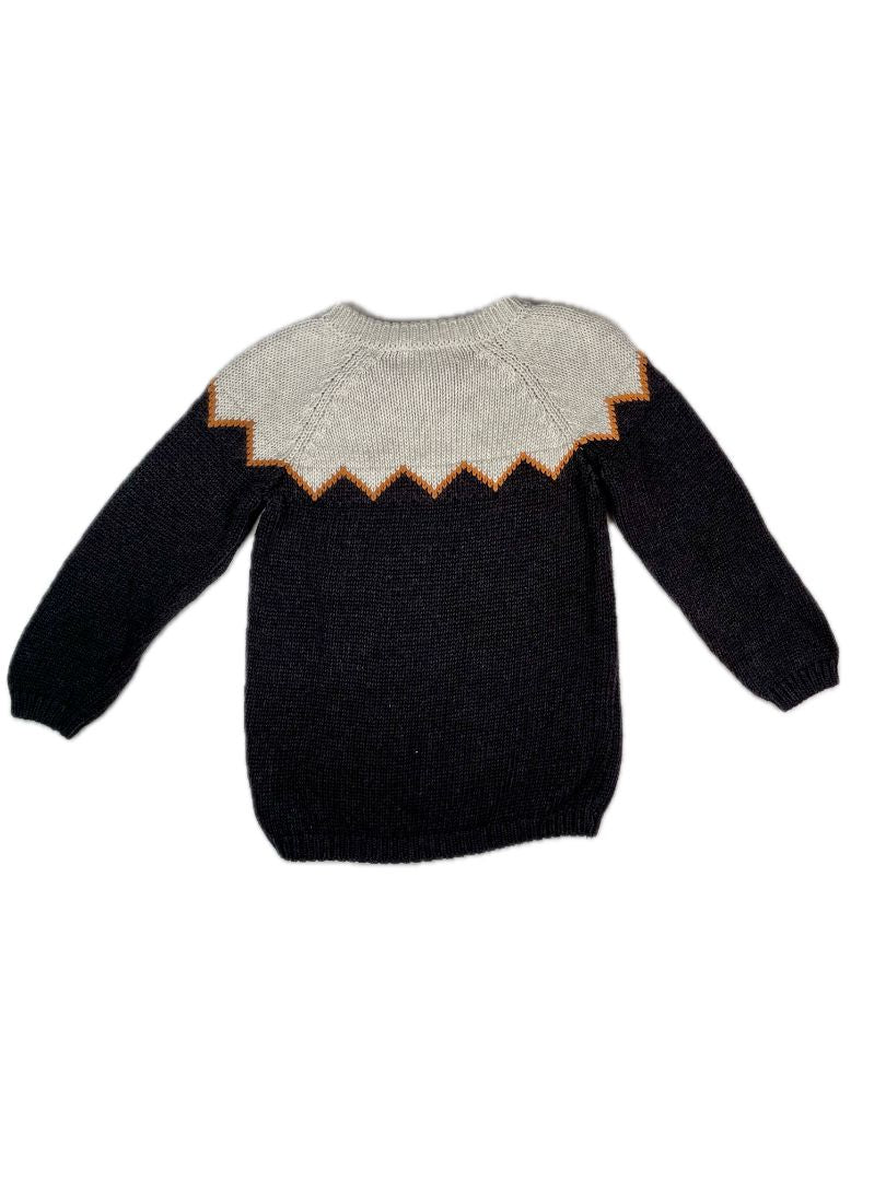 12-18 mo, My Little Cozmo, Grey, New w/ tags - Pullover cotton sweater, zig-zag at chest, buttons at collarbone