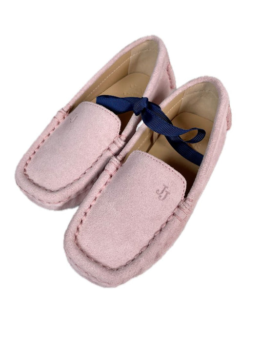 Size 8, Janie and Jack, Pink, New w/ tags - Suede driving shoes