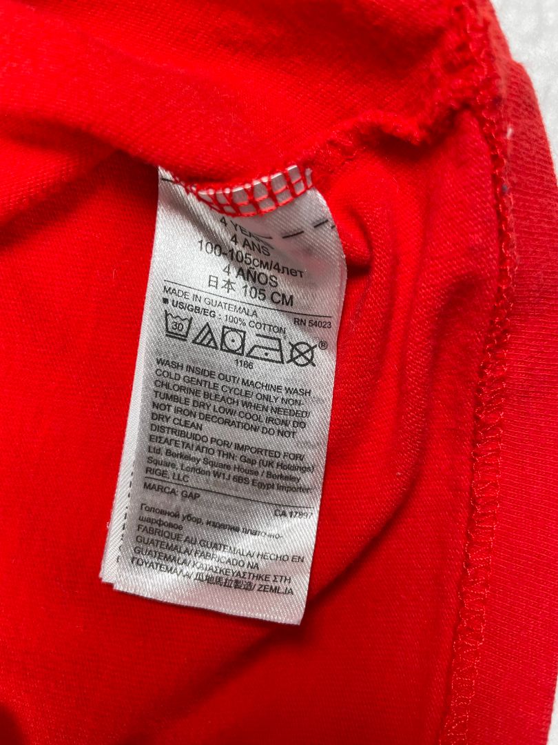 4/4T, babyGap, Red, Firefighter helmet "Rescue" short-sleeve graphic t-shirt