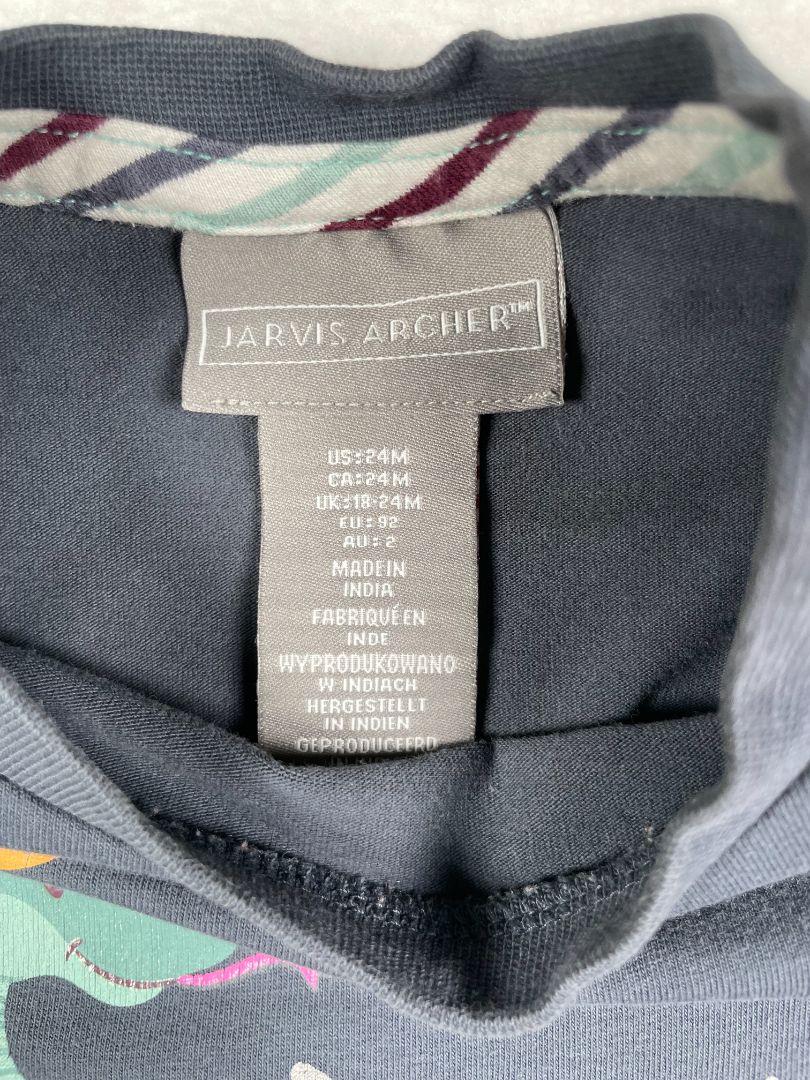 24 mo, Jarvis Archer, Blue, Snake PB&J t-shirt, cotton + stretch