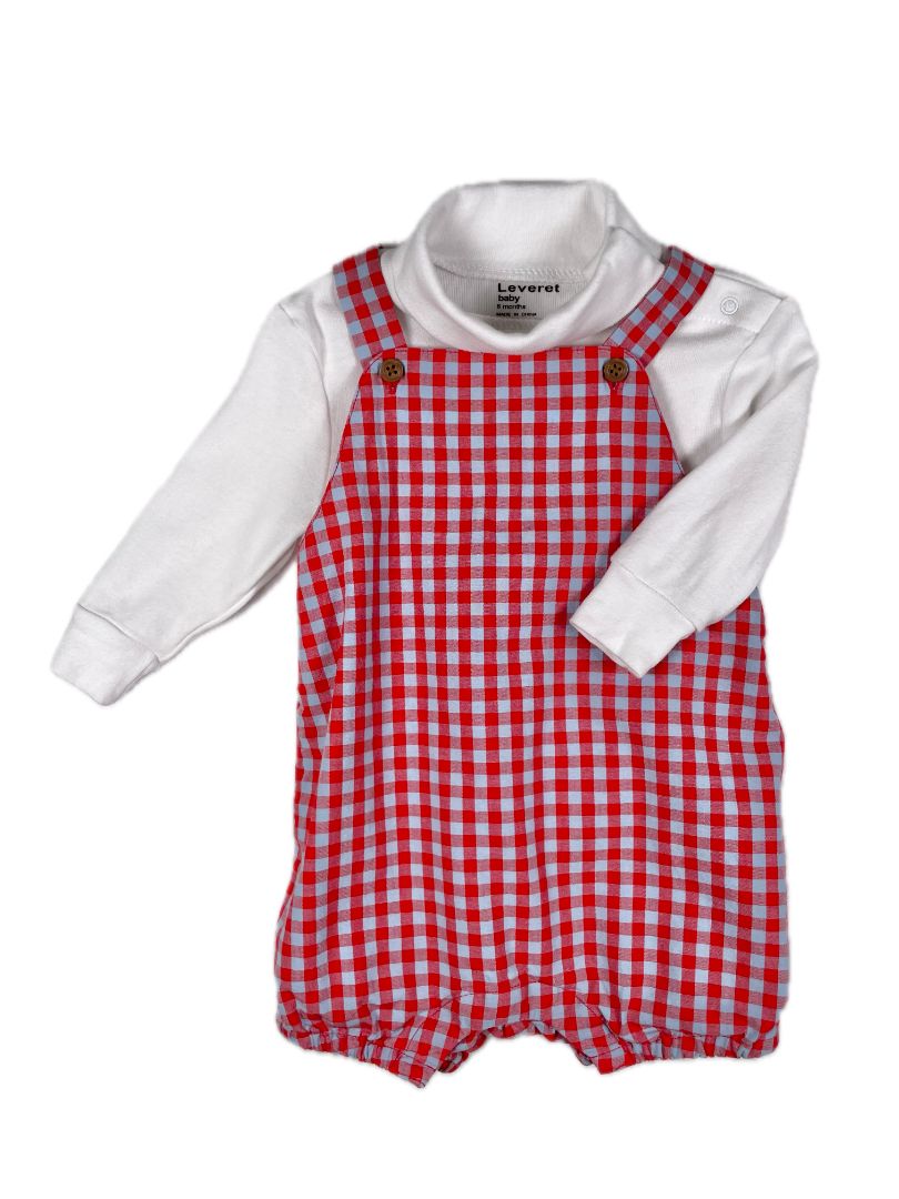 6 mo, Leveret, White, Turtleneck long-sleeve bodysuit