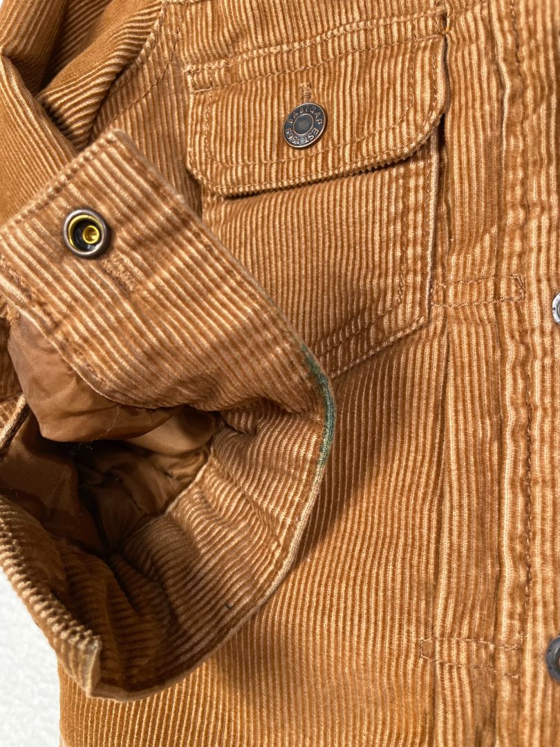 4/4T, GAP, Brown, Corduroy snap-up jacket, sherpa lining
