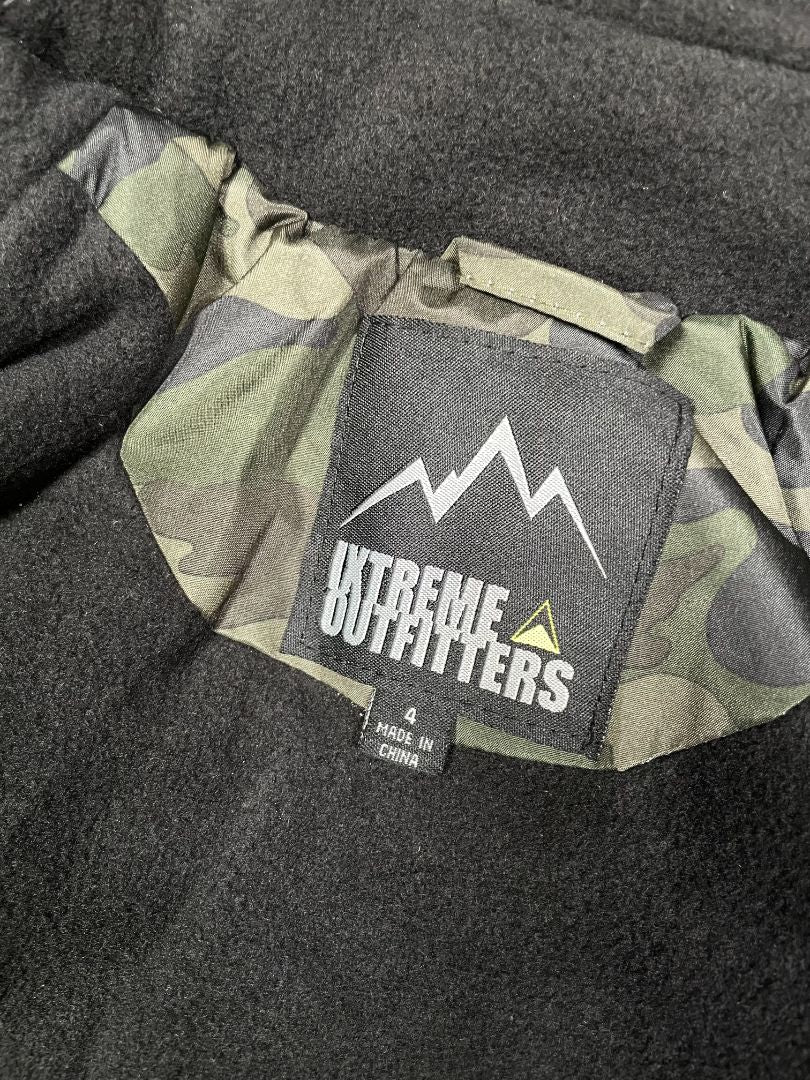 4/4T, Ixtreme Outfitters, Green, Camo double-insulated ski/winter jacket, faux fur lined hood