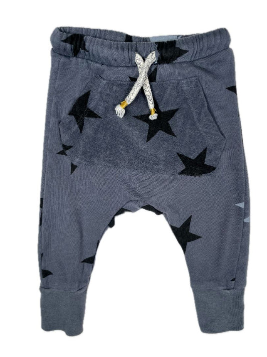 9-12 mo, Zara, Blue, Star print drawstring sweatpants, front pocket