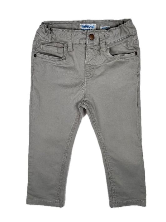 18 mo, Mayoral, Grey, Slim fit pants, adjustable