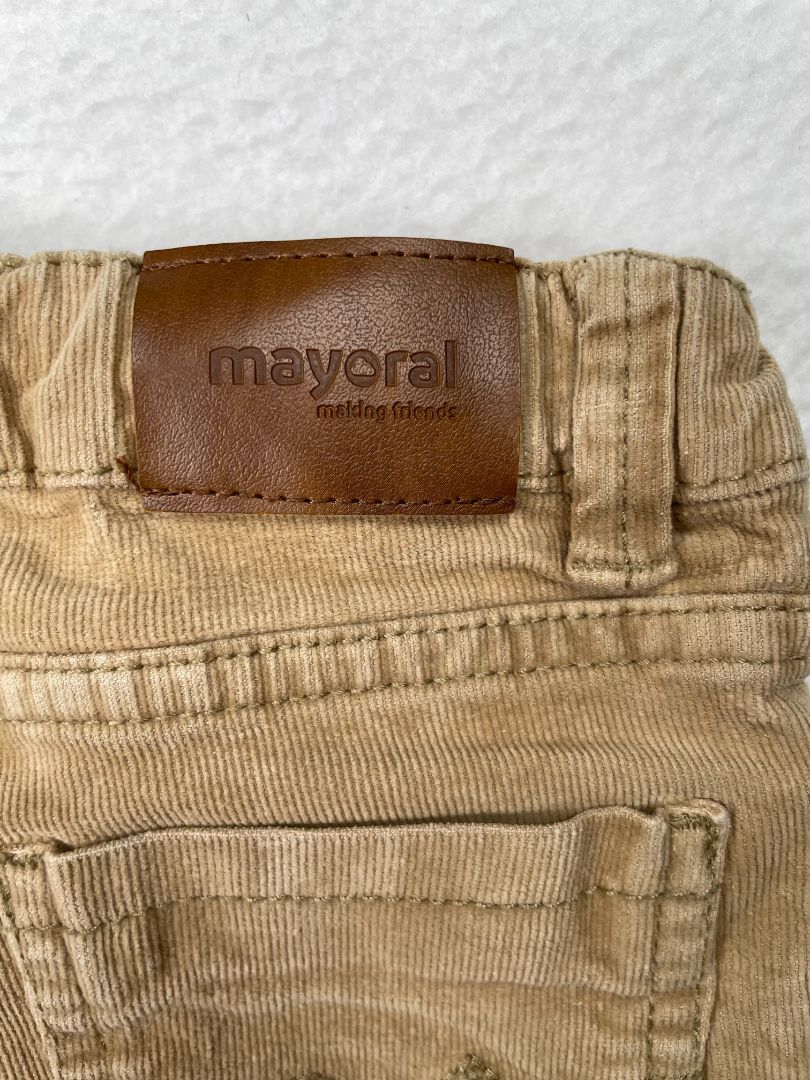 18 mo, Mayoral, Brown, Slim fit corduroy pants, adjustable
