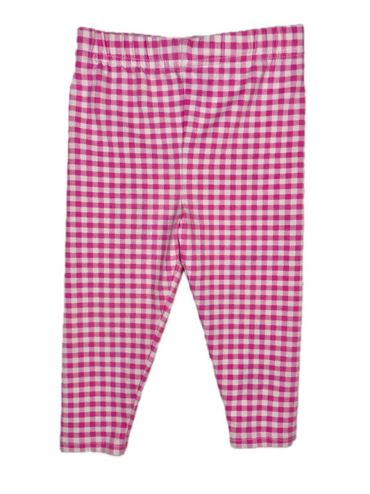 12 mo, Ralph Lauren, Pink, Gingham stretch legging