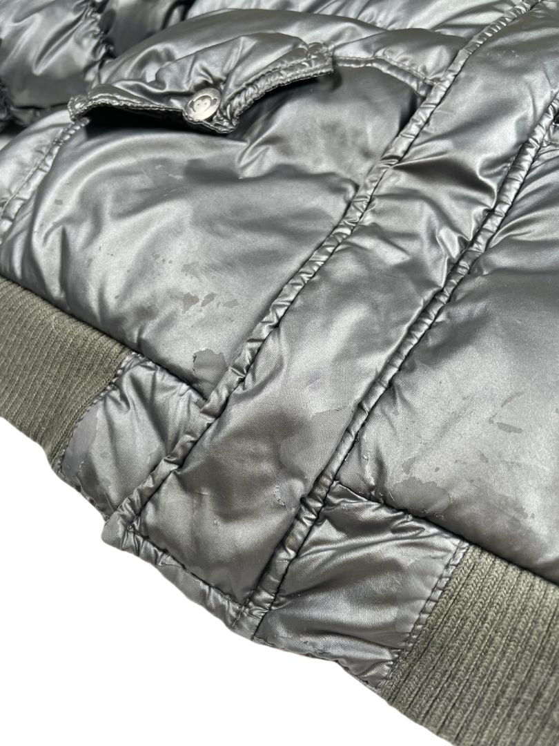 4/4T, Appaman, Silver, Hooded puffer down jacket, ribbed edges