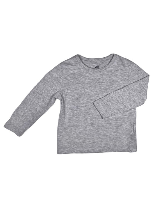 2/2T, H&M, Grey, Basic long-sleeve shirt
