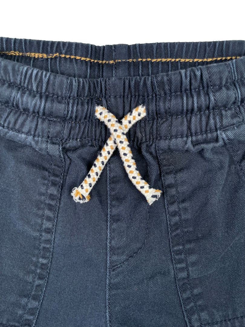 2/2T, H&M, Blue, Patterned drawstring pull-on cotton pants