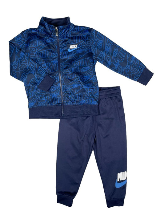18 mo, Nike, Blue, Logo zip-up activewear jacket + pants SET