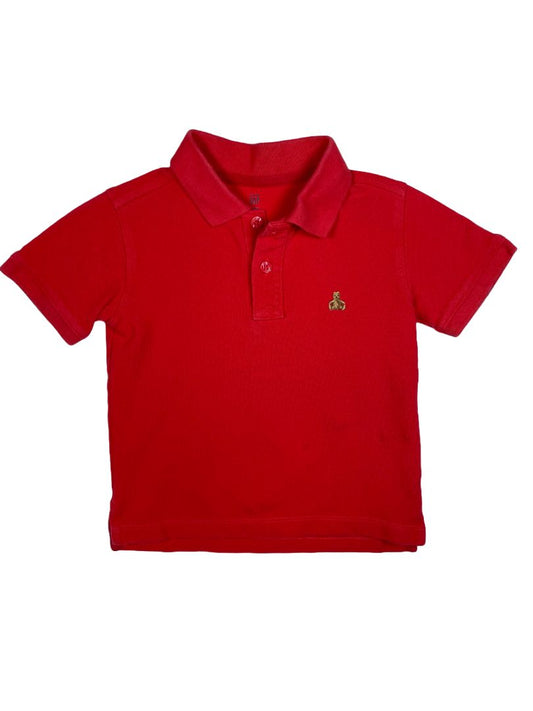 2/2T, babyGap, Red, Pique polo shirt, brown bear emblem