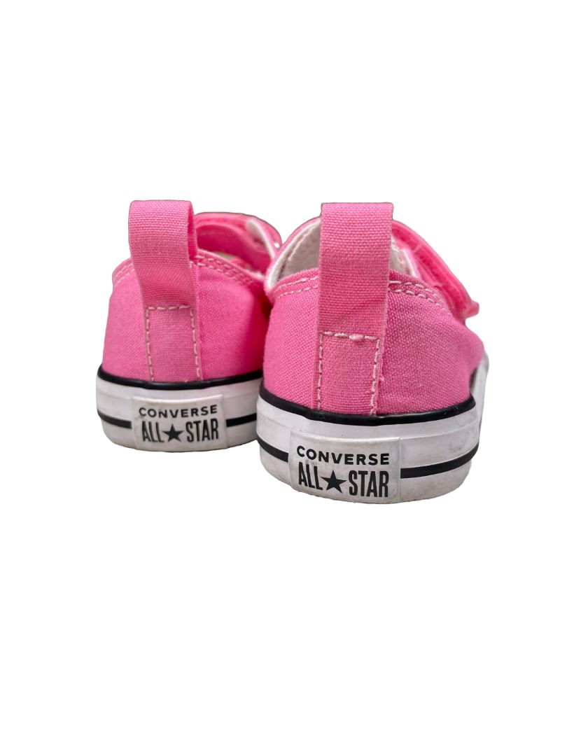 Size 6, Converse, Pink, Chuck Taylor All Star Easy-On velcro strap shoes