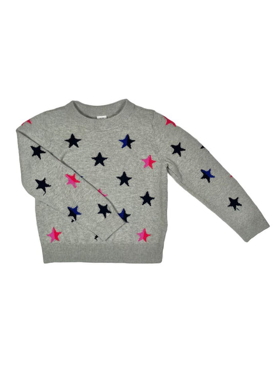 4/4T, babyGap, Grey, Multi-color star pullover sweater